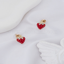 1 Pair Zinc Alloy Enamel Stud Earrings&nbsp;EJEW-LP0009-14