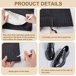 Rubber Anti-Slip Shoes Pad&nbsp;FIND-WH0148-754A-01