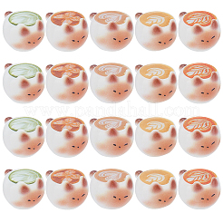 20Pcs 5 Styles Resin Cat Shape Coffee Display Decorations&nbsp;AJEW-SC0001-90