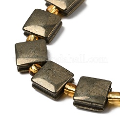 Natural Pyrite Beads Strands&nbsp;G-Z131-G01-01