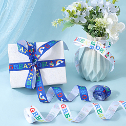 2 Rolls 2 Styles School Season Theme Polyester Colorful Printed Grosgrain Ribbon&nbsp;OCOR-GF0004-23B