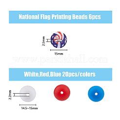 Independence Day Food Grade Eco-Friendly Silicone Beads&nbsp;SIL-HY0001-09