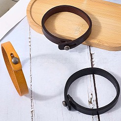 3Pcs 3 Colors Punk Retro Handmade Leather Cord Bracelet for Men&nbsp;BJEW-CL0001-05