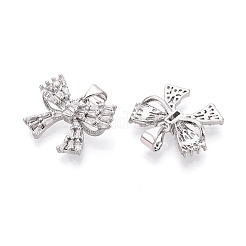 Brass Micro Pave Cubic Zirconia Pendants&nbsp;KK-T073-36P