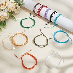 60Pcs 5 Bags Adjustable Waxed Cord Braided Bracelets for Women Men&nbsp;BJEW-GO0001-32