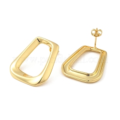 Rack Plating Brass Hollow Trapezoid Stud Earrings for Women&nbsp;EJEW-D068-01G