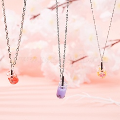 DIY Milky Tea Theme Earring Making Kits&nbsp;DIY-NB0004-28