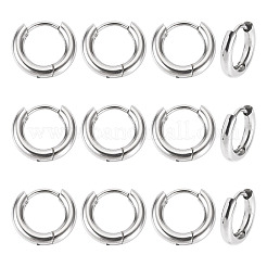 6 Pairs Tarnish Resistant 202 Stainless Steel Huggie Hoop Earrings&nbsp;EJEW-TA0001-57A