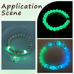 100Pcs Synthetic Luminous Stone Beads Strands&nbsp;G-SP0001-44A