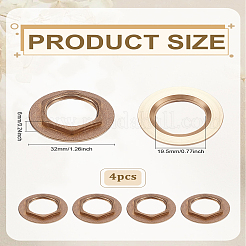 4Pcs Brass Nut&nbsp;KK-LP0004-76