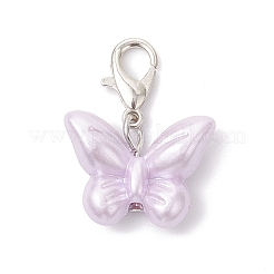 Opaque Acrylic Imitation Pearl Butterfly Pendant Decorations&nbsp;HJEW-JM03919-01
