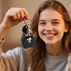1Pc Imitation Leather Zip Mini Coin Purse with Key Ring&nbsp;AJEW-CL0002-60A