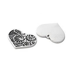 304 Stainless Steel Black Enamel Pendants&nbsp;STAS-M102-67P