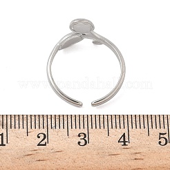 304 Stainless Steel Open Cuff Rings Findings&nbsp;RJEW-A079-10D-P