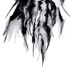 Iron Woven Web/Net with Feather Pendant Decorations&nbsp;AJEW-B017-21