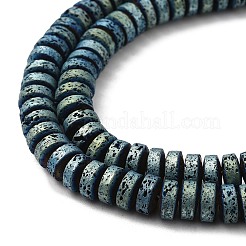 Electroplated Natural Lava Rock Beads Strands&nbsp;G-Q1009-F01-01