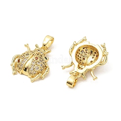 Brass Micro Pave Cubic Zirconia Pendants&nbsp;KK-G533-23G