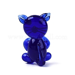Handmade Lampwork Cat Figurine Display Decorations&nbsp;LAMP-N034-26B