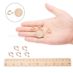 Brass Hoop Earring Findings with Latch Back Closure&nbsp;LS-KK-L148-07