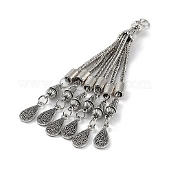Tibetan Style Alloy Curb Chain Tassel Big Pendants&nbsp;LS-FIND-K013-01AS-08