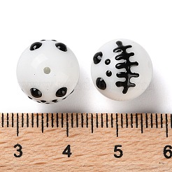 Halloween Themed Baking Paint Glass Beads Strands&nbsp;LAMP-L078-001A