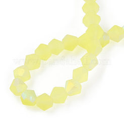 Imitate Austrian Crystal Bicone Frosted Glass Beads Strands&nbsp;LS-EGLA-A039-T6mm-MB21
