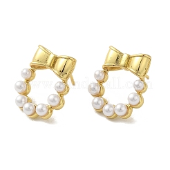 Rack Plating Brass Studs Earrings&nbsp;EJEW-R162-37G