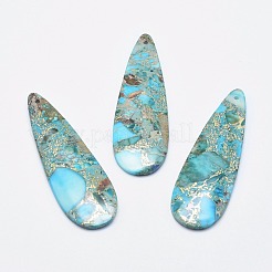 Synthetic Regalite/Imperial Jasper/Sea Sediment Jasper and Turquoise Big Pendants&nbsp;G-E464-16