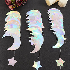 Iridescent Paper Glitter Garland&nbsp;HJEW-WH20003-10B