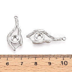 304 Stainless Steel Pendant Cabochon Settings&nbsp;LS-STAS-T065-92P