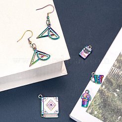 20Pcs 5 Style Alloy Pendants for Teachers' Day&nbsp;FIND-LS0001-27MC