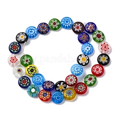 Handmade Millefiori Lampwork Beads Strands&nbsp;LAMP-R006-02