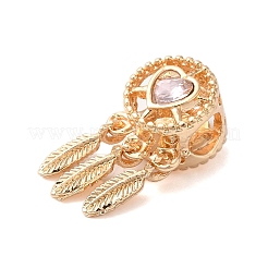 Rack Plating Alloy Rhinestone European Beads&nbsp;PALLOY-S189-39G