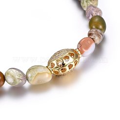 Natural Mixed Stone Beaded Stretch Bracelets Set&nbsp;SJEW-H584-17