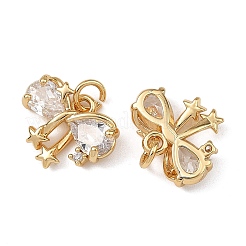 SHEGRACE Brass Pave Clear Cubic Zirconia Charms&nbsp;XGRQ4D075-654G