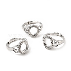 Brass Adjustable Ring Components&nbsp;KK-P225-02P