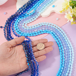 10Strands 10 Colors Transparent Glass Beads Strands&nbsp;EGLA-TA0013-24C