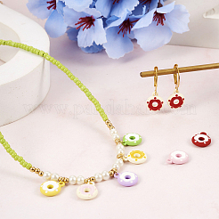 24Pcs 12 Colors Frosted Painted Colored Alloy Pendants&nbsp;FIND-TA0003-24