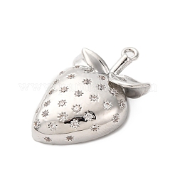 Brass Micro Pave Cubic Zirconia Pendants&nbsp;KK-F895-17C-P