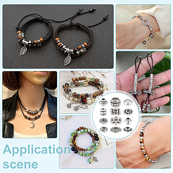 360Pcs 12 Styles Tibetan Style Alloy Spacer Beads&nbsp;FIND-PH0023-79AS