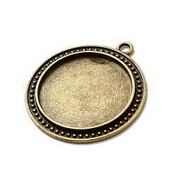Vintage Tibetan Style Alloy Pendant Cabochon Bezel Settings&nbsp;TIBEP-M018-88AB-NF