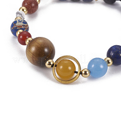 Natural Mixed Stone Braided Beads Bracelets&nbsp;BJEW-JB04141