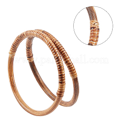Rattan Woven Wood Bag Handles&nbsp;WOOD-PH0008-95