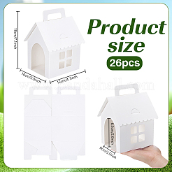 Paper Cardboard Dog Gift Storage Boxes with Handles and Window&nbsp;CON-WH0107-78B
