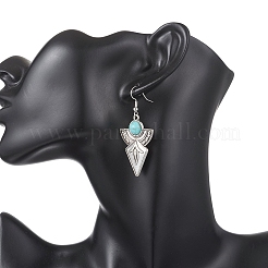 Synthetic Turquoise & Alloy Dangle Earrings&nbsp;EJEW-JE06922