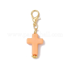 Acrylic Cross Pendant Decorations&nbsp;HJEW-JM03778-01