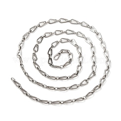 304 Stainless Steel Teardrop Link Chains&nbsp;CHS-S012-09P