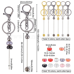 DIY Resin Beaded Bar Beadable Keychain Making Kit&nbsp;DIY-SC0025-47