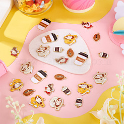 24Pcs 6 Styles Alloy Enamel Pendants&nbsp;ENAM-BG0001-07