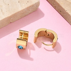 201 Stainless Steel Wide Huggie Hoop Earrings&nbsp;EJEW-D354-11G